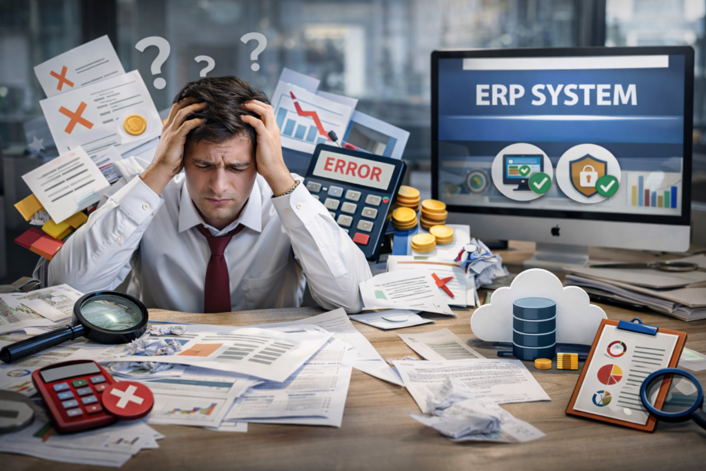 الأخطاء المحاسبية ERP
