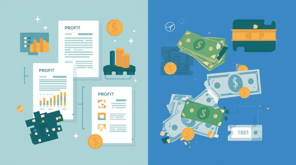 الربح المحاسبي والتدفق النقدي